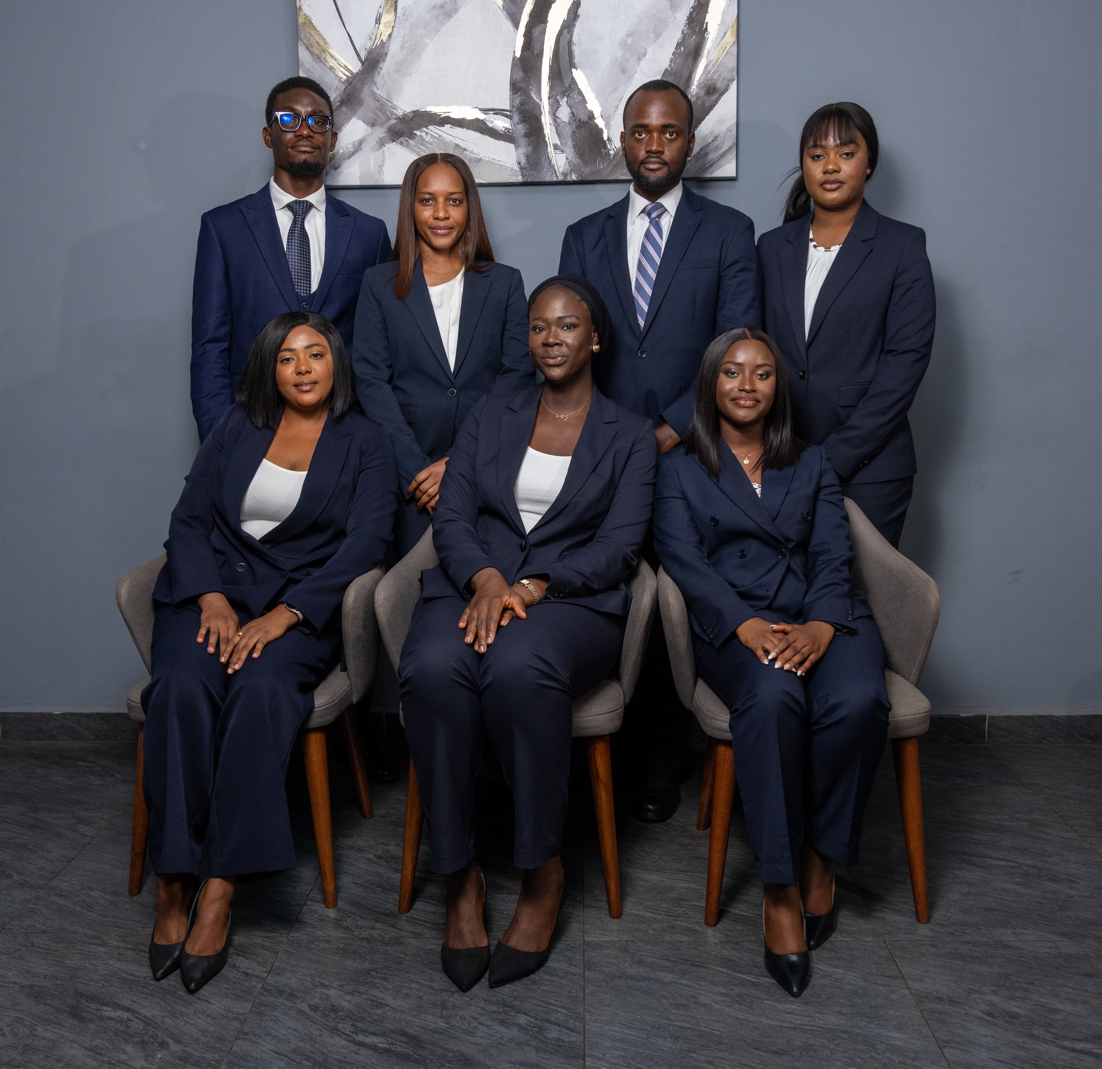 The Bakarr & Associates team in the firm's office