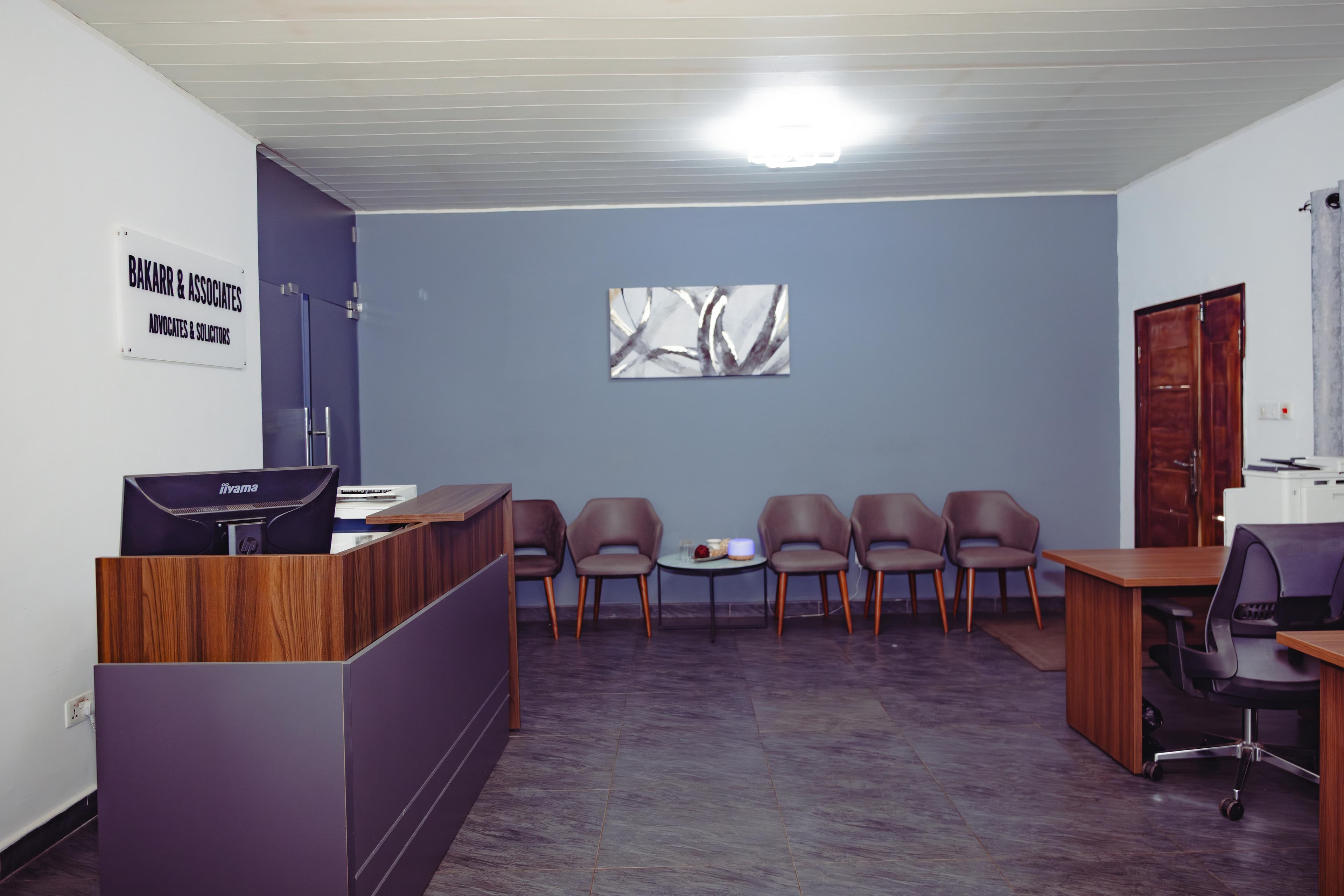 Bakarr & Associates reception and waiting area